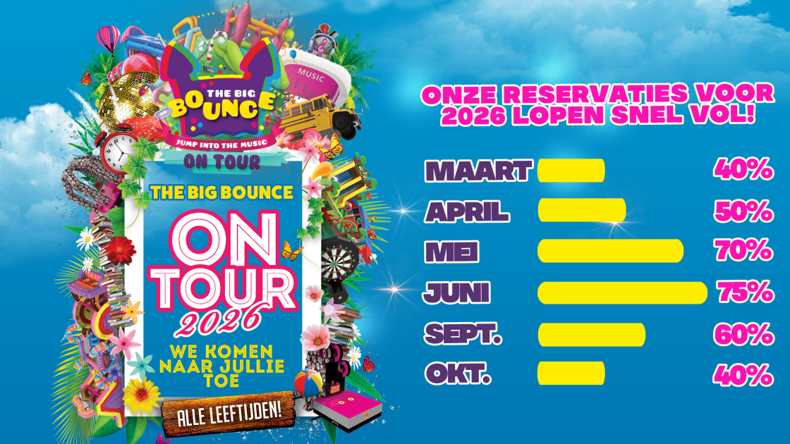 Onze reservaties voor 2026 lopen snel vol!