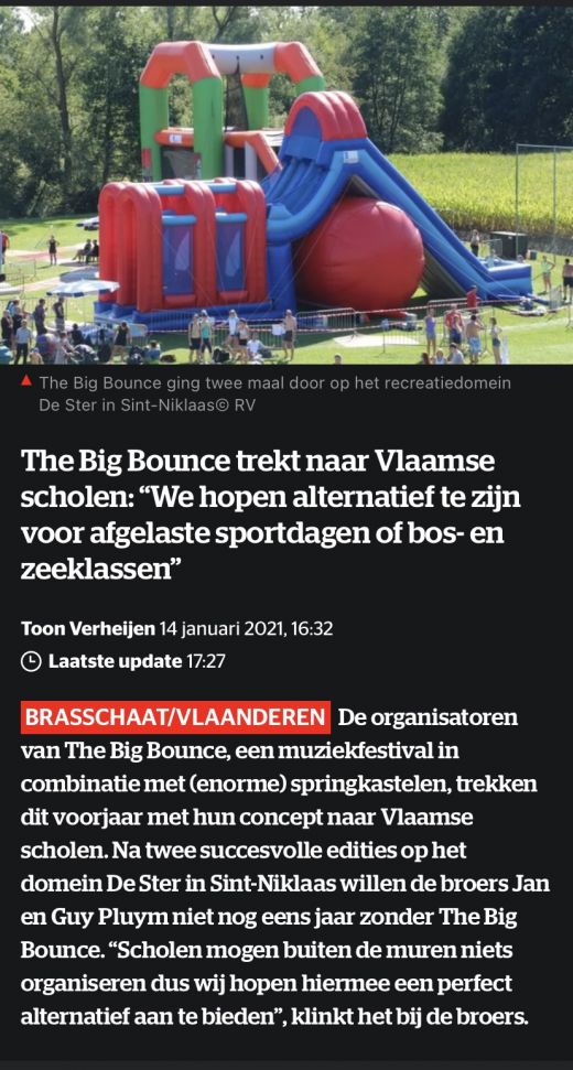 HLN bedankt voor het mooie artikel !